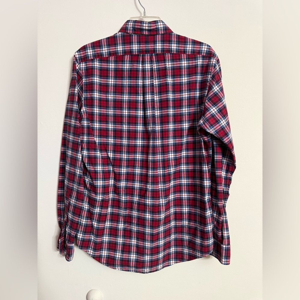 Ralph Lauren Shirt Mens Red Blue Plaid Performance Flannel Size Medium M - Picture 4 of 4